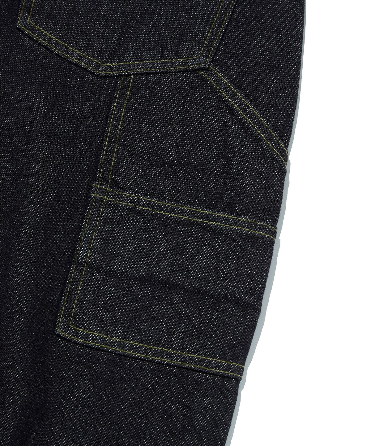 스웨이드(SUADE) CURVED DOUBLE KNEE PANTS [RAW INDIGO]