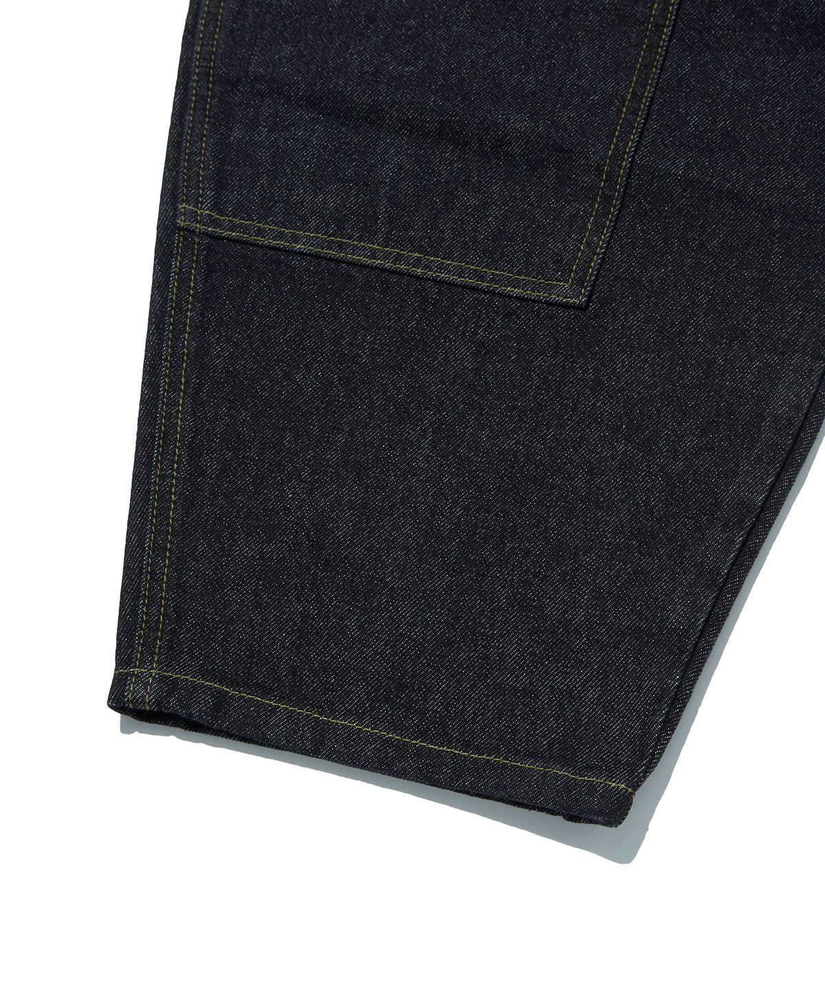 스웨이드(SUADE) CURVED DOUBLE KNEE PANTS [RAW INDIGO]