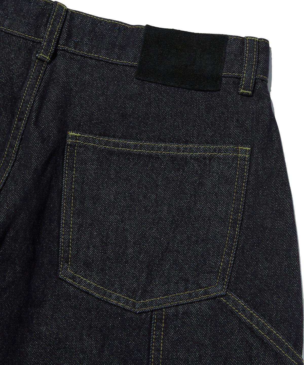 스웨이드(SUADE) CURVED DOUBLE KNEE PANTS [RAW INDIGO]