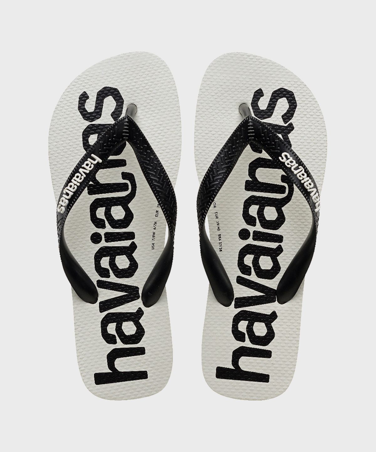 하바이아나스(HAVAIANAS) 탑 로고 마니아2 플립플랍 WHITE