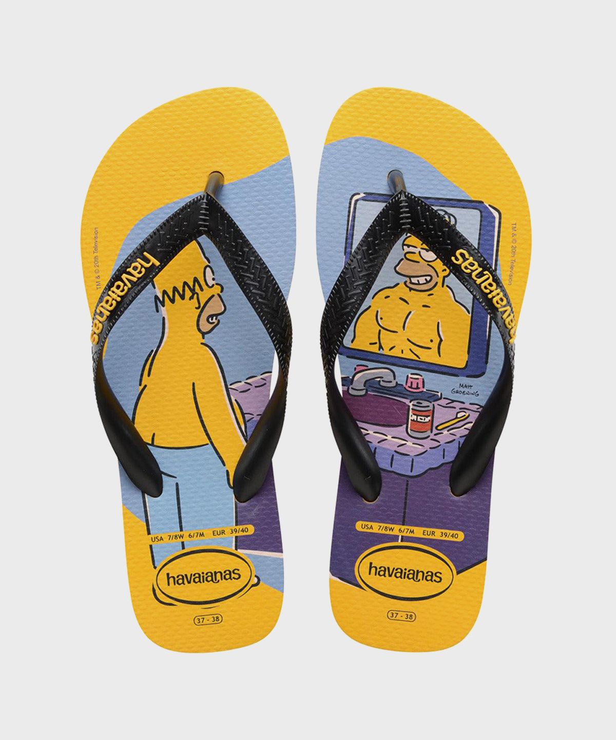 하바이아나스(HAVAIANAS) 심슨 플립플랍 POP YELLOW
