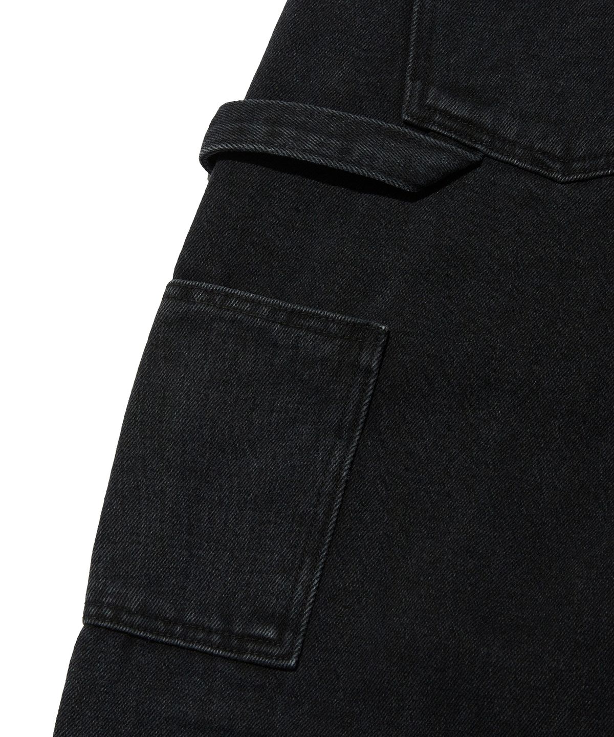 스웨이드(SUADE) CURVED DOUBLE KNEE PANTS [BLACK]
