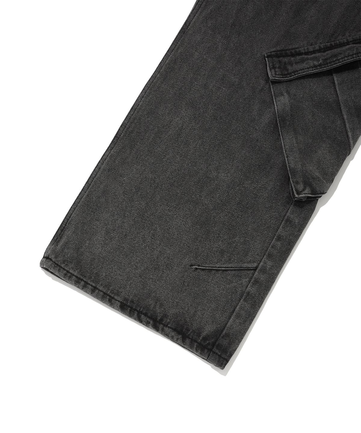 디스펑트(DYSFUNCT) OBLIQUE BIG CARGO DENIM PANTS