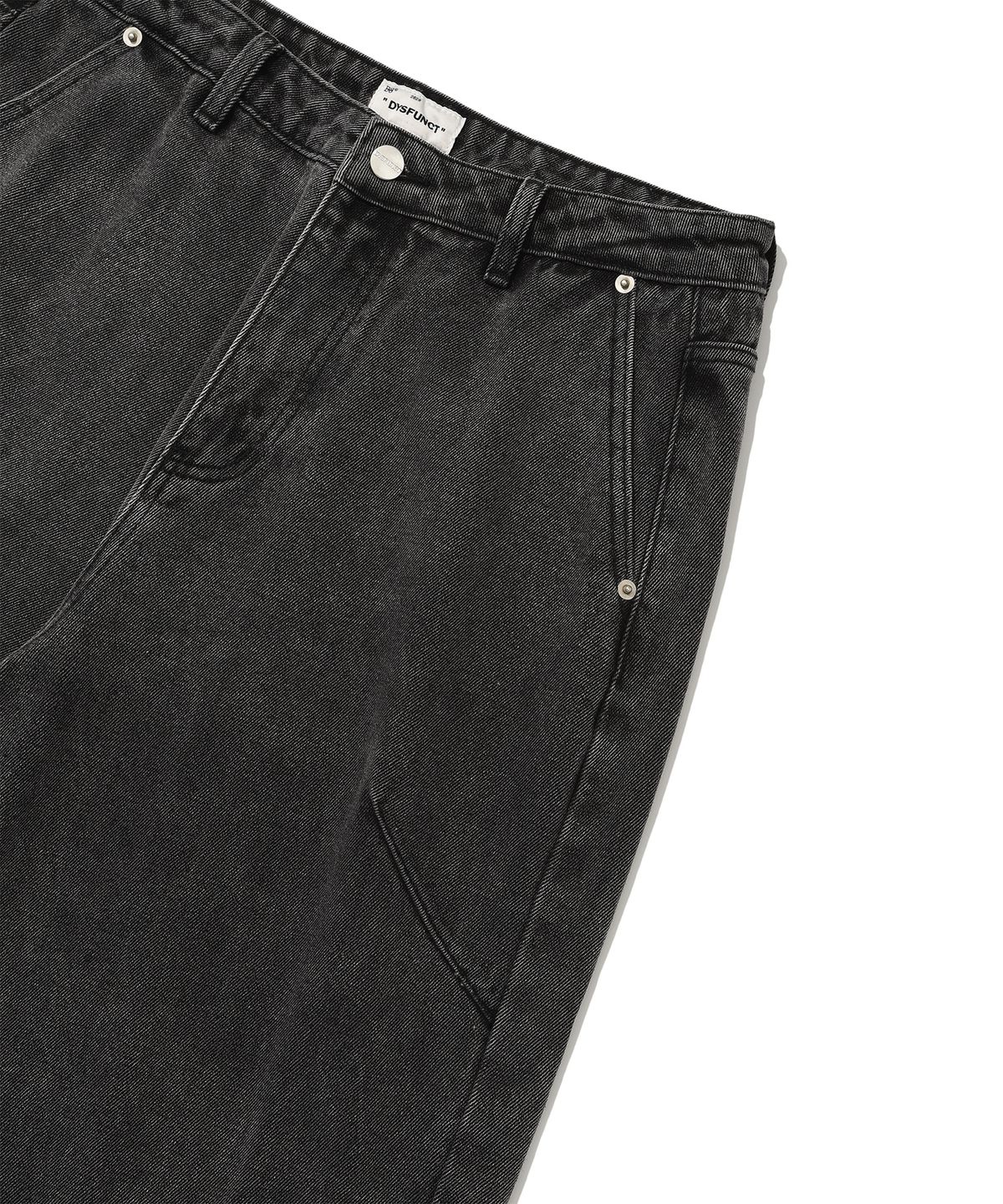 디스펑트(DYSFUNCT) OBLIQUE BIG CARGO DENIM PANTS