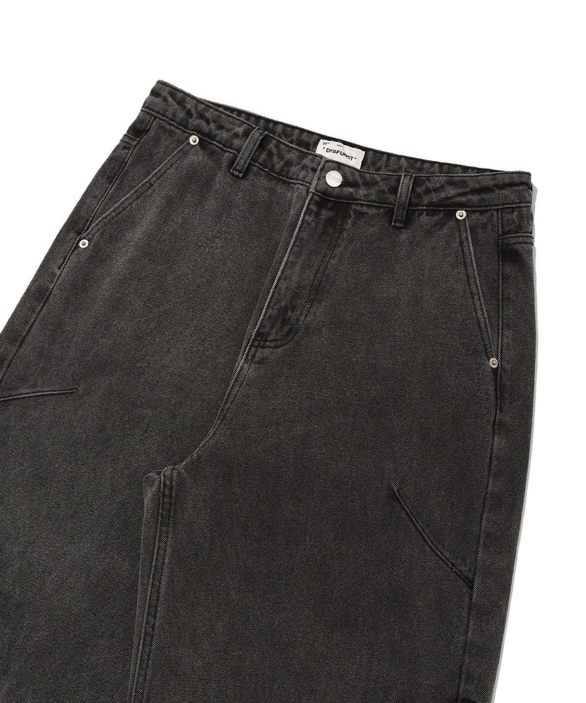 디스펑트(DYSFUNCT) OBLIQUE BIG CARGO DENIM PANTS
