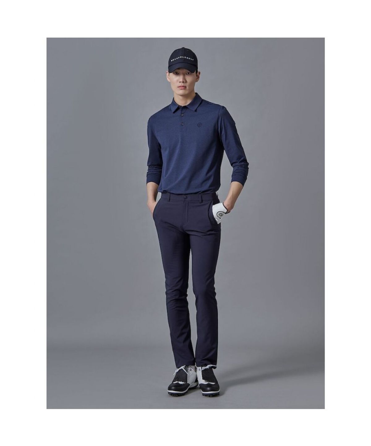 빈폴골프(BEANPOLE GOLF) 남성 경량 면터치 슬림 팬츠  네이비
