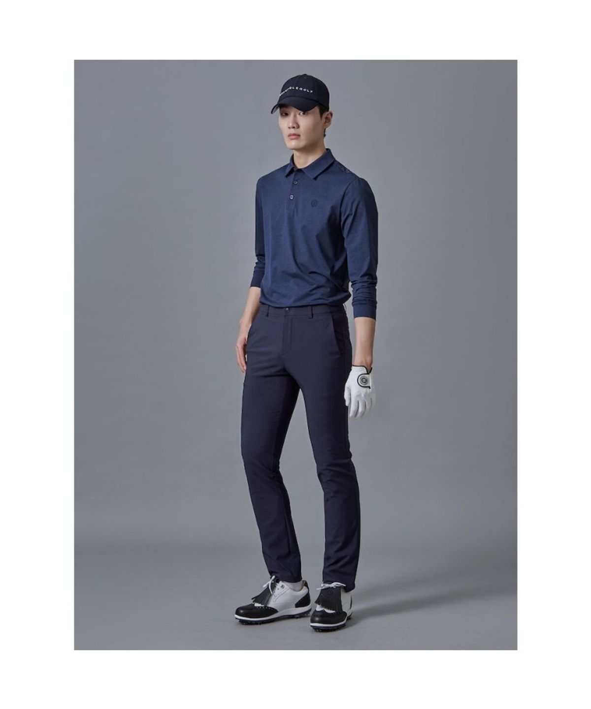 빈폴골프(BEANPOLE GOLF) 남성 경량 면터치 슬림 팬츠  네이비