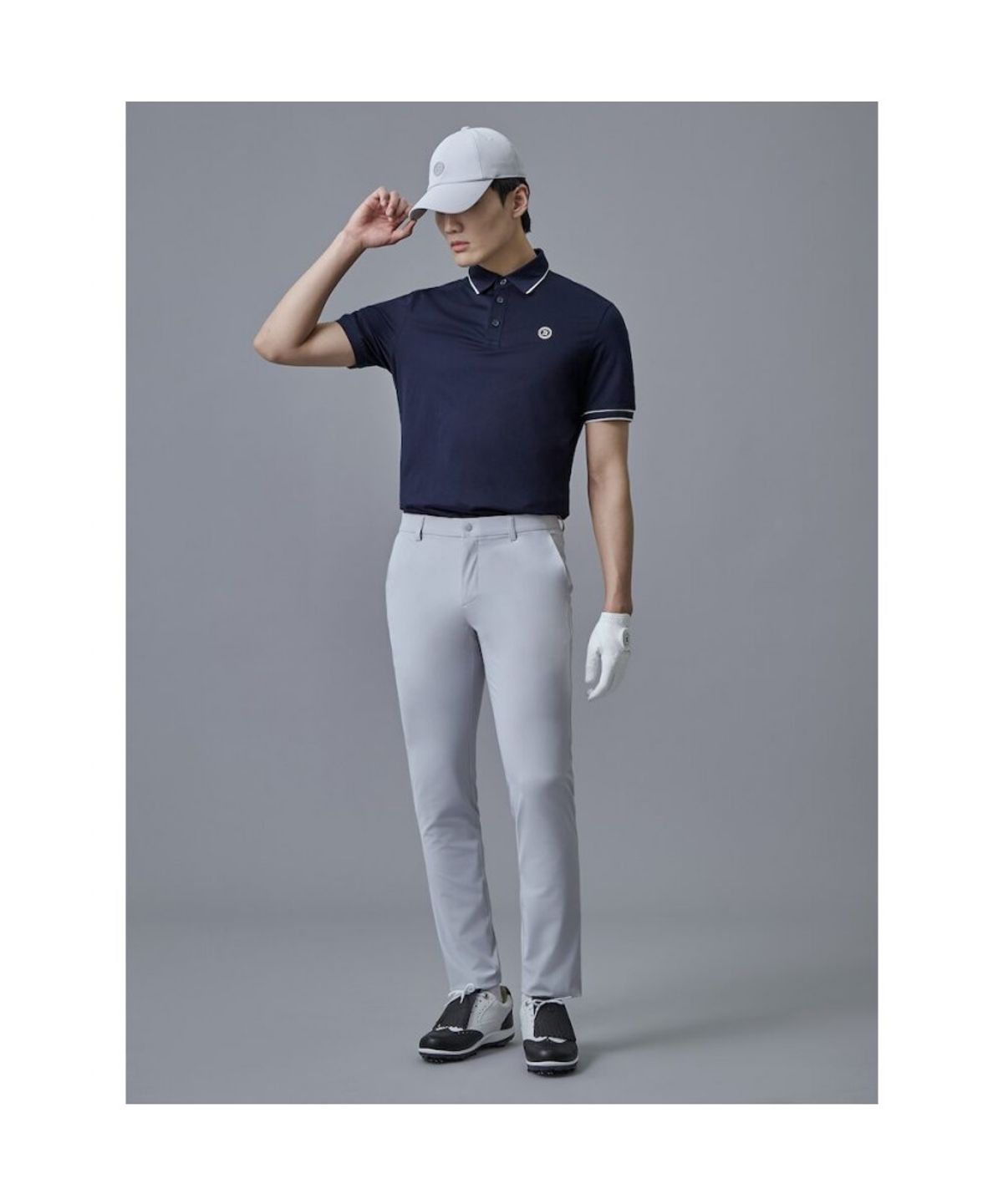 빈폴골프(BEANPOLE GOLF) 남성 테크업 쿨펀칭 슬림 팬츠  라이트 그레이