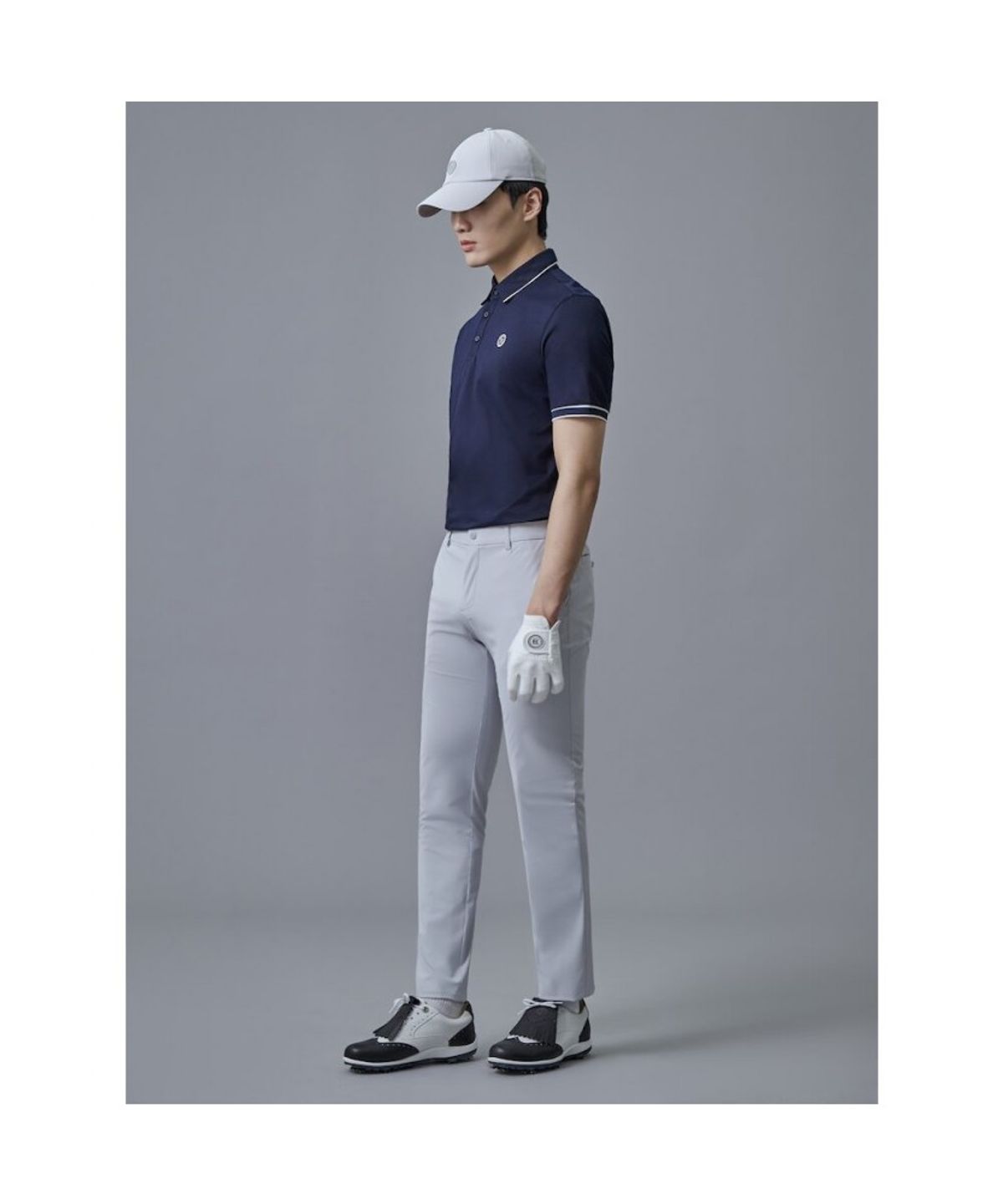 빈폴골프(BEANPOLE GOLF) 남성 테크업 쿨펀칭 슬림 팬츠  라이트 그레이