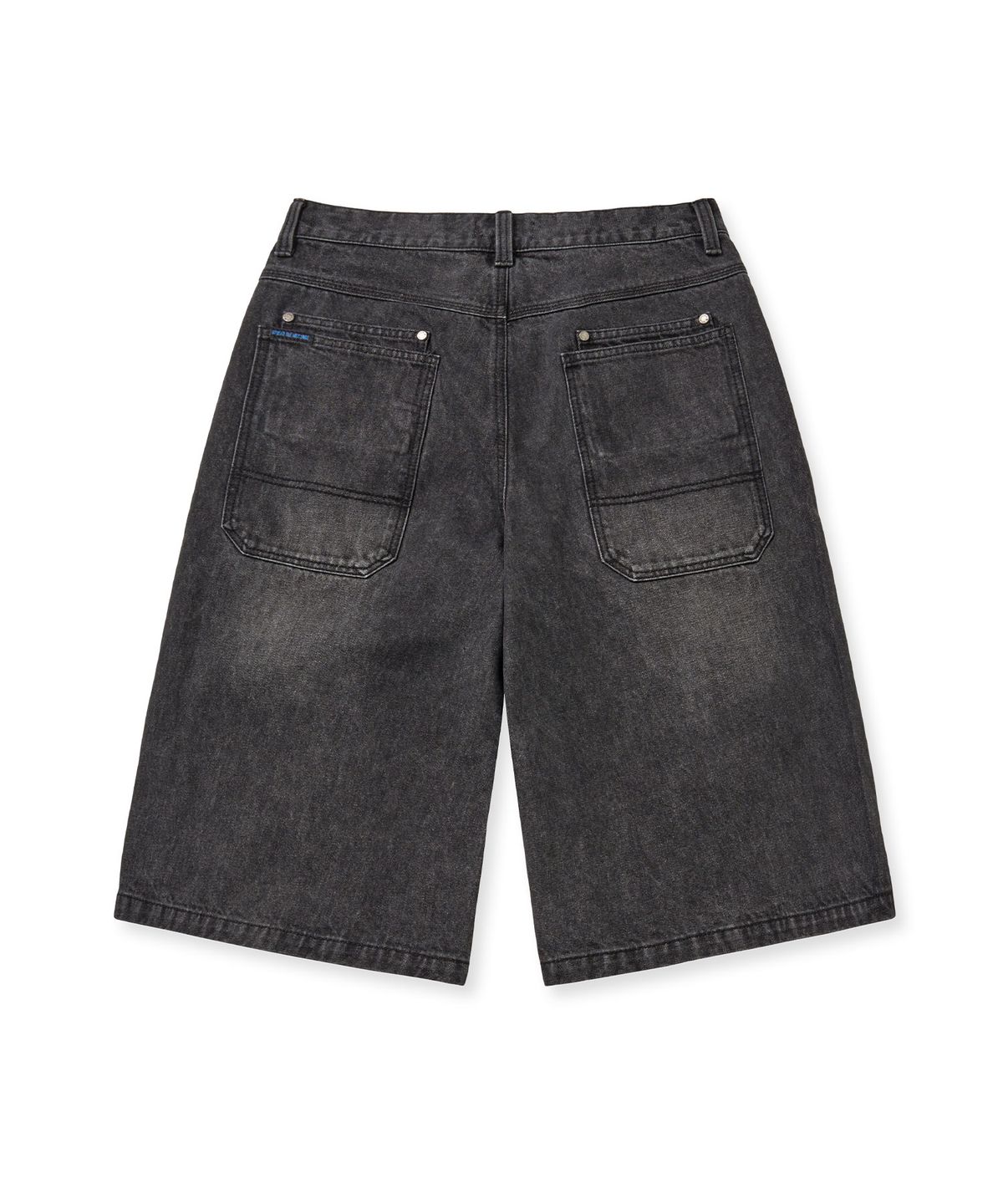 브라운브레스(BROWNBREATH) DESTROYED DENIM BERMUDA PANTS - BLACK