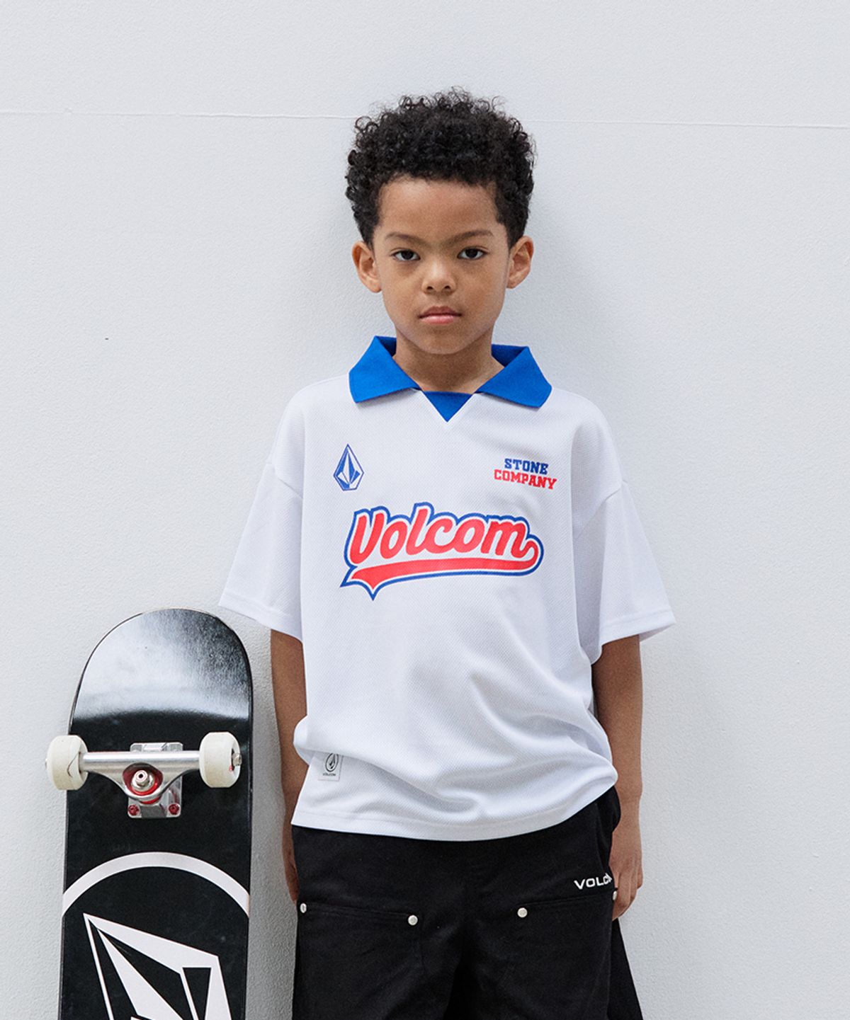 볼컴 키즈(VOLCOM KIDS) 풋볼 카라 저지 반팔 티셔츠 D5M003