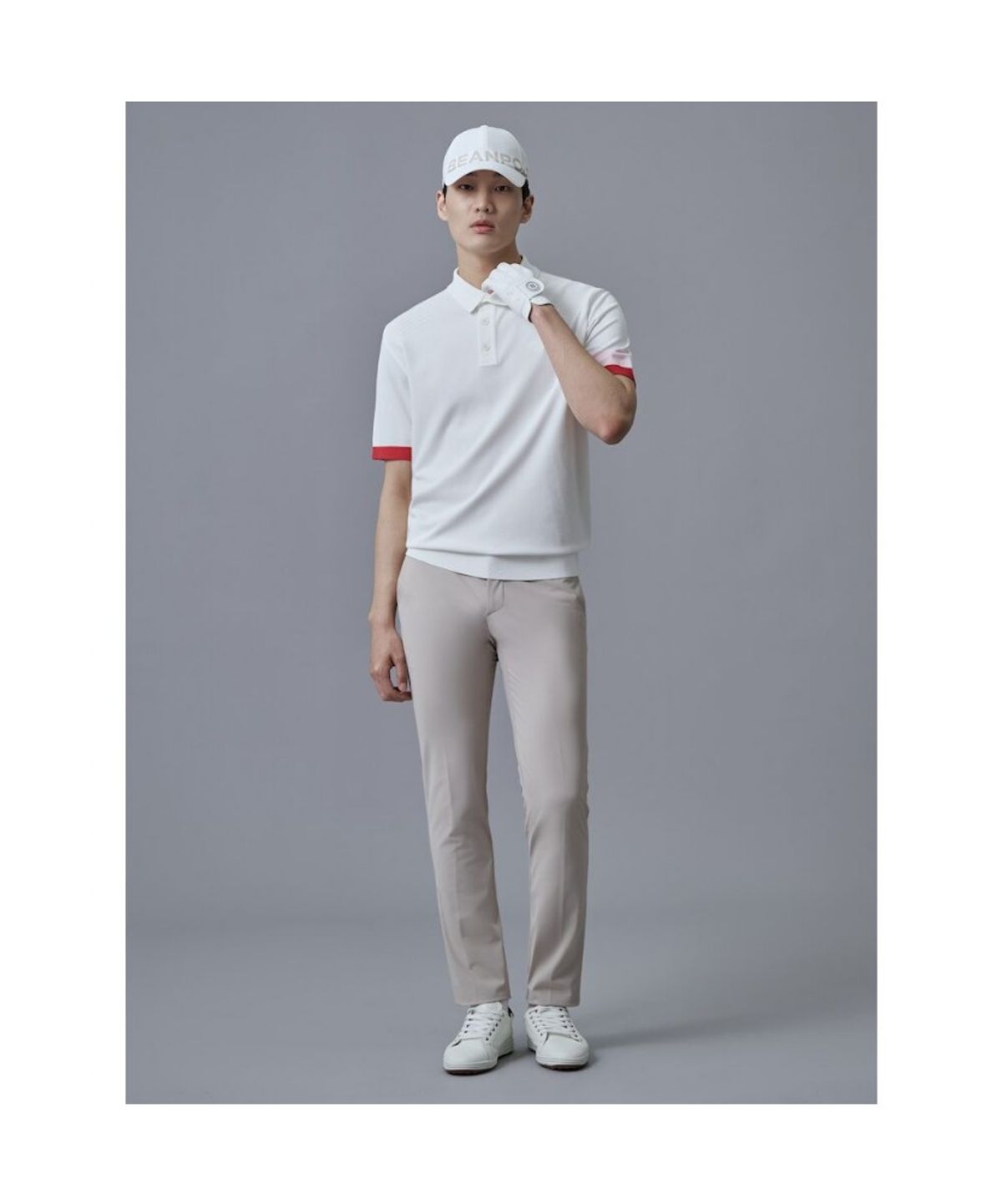 빈폴골프(BEANPOLE GOLF) 남성 테크업 쿨펀칭 슬림 팬츠  베이지