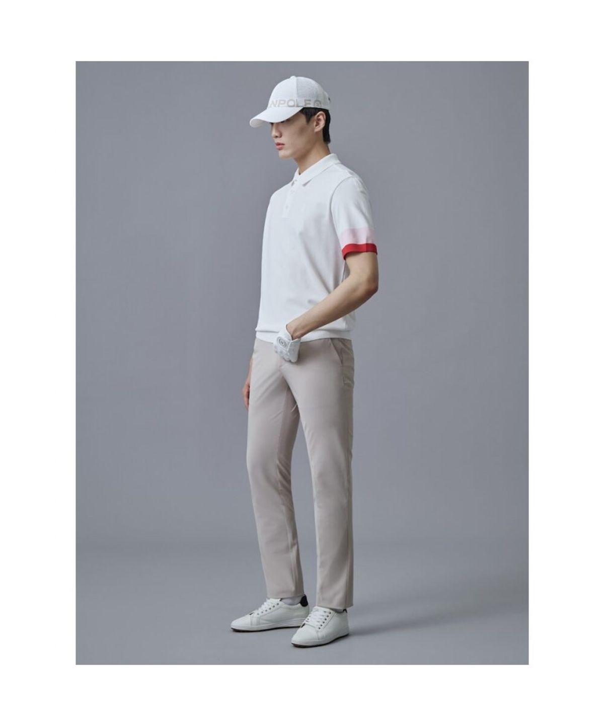 빈폴골프(BEANPOLE GOLF) 남성 테크업 쿨펀칭 슬림 팬츠  베이지