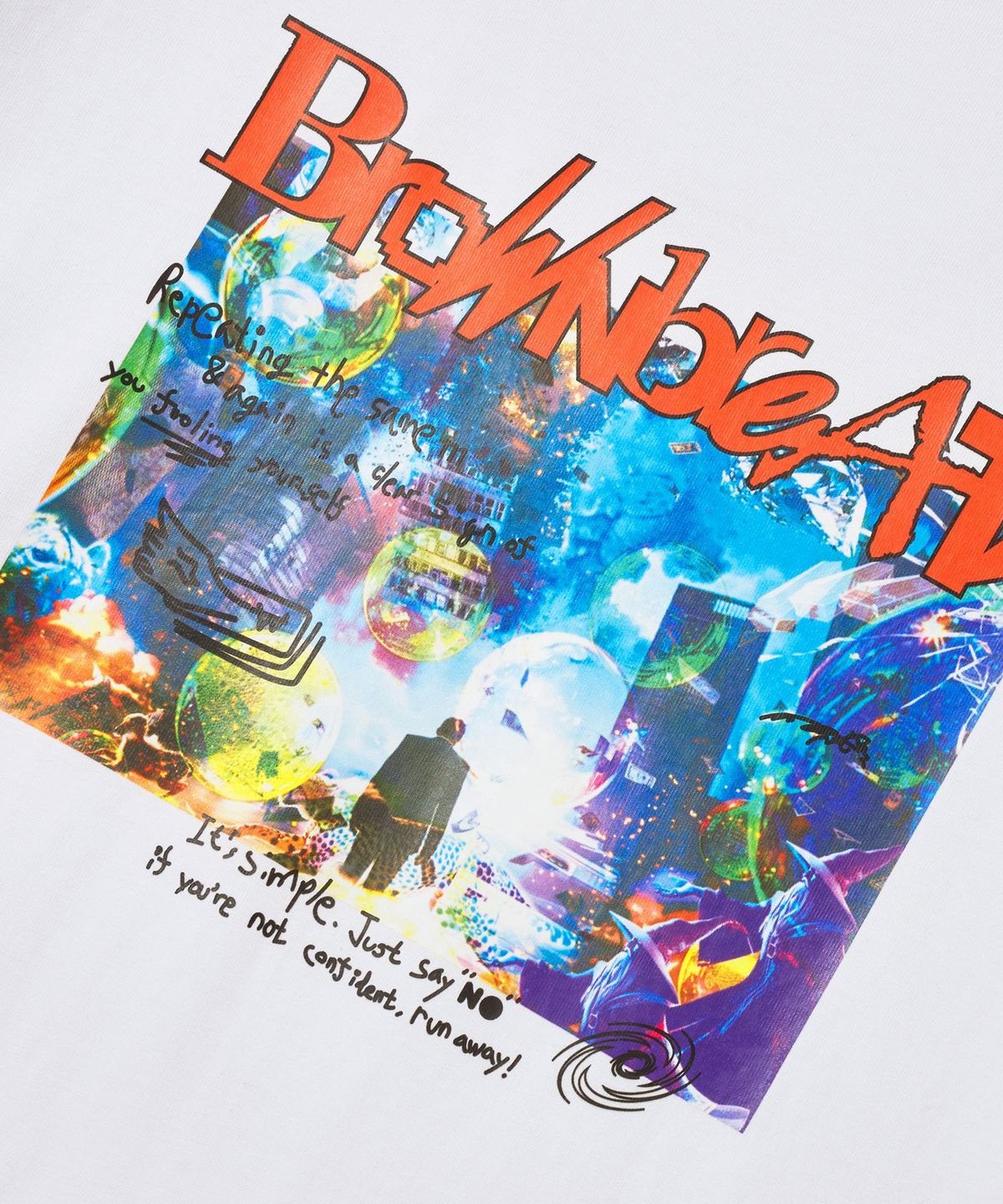 브라운브레스(BROWNBREATH) STOP BLUFFING TEE - WHITE