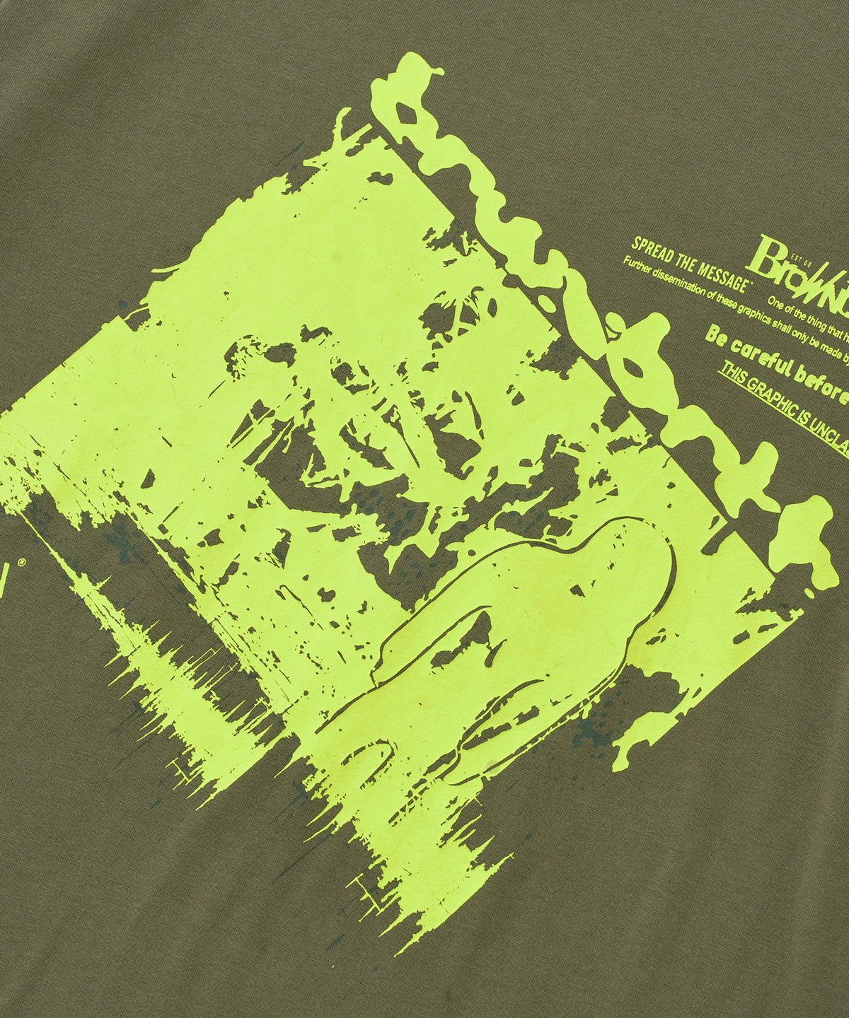 브라운브레스(BROWNBREATH) CURSORILY TEE - KHAKI