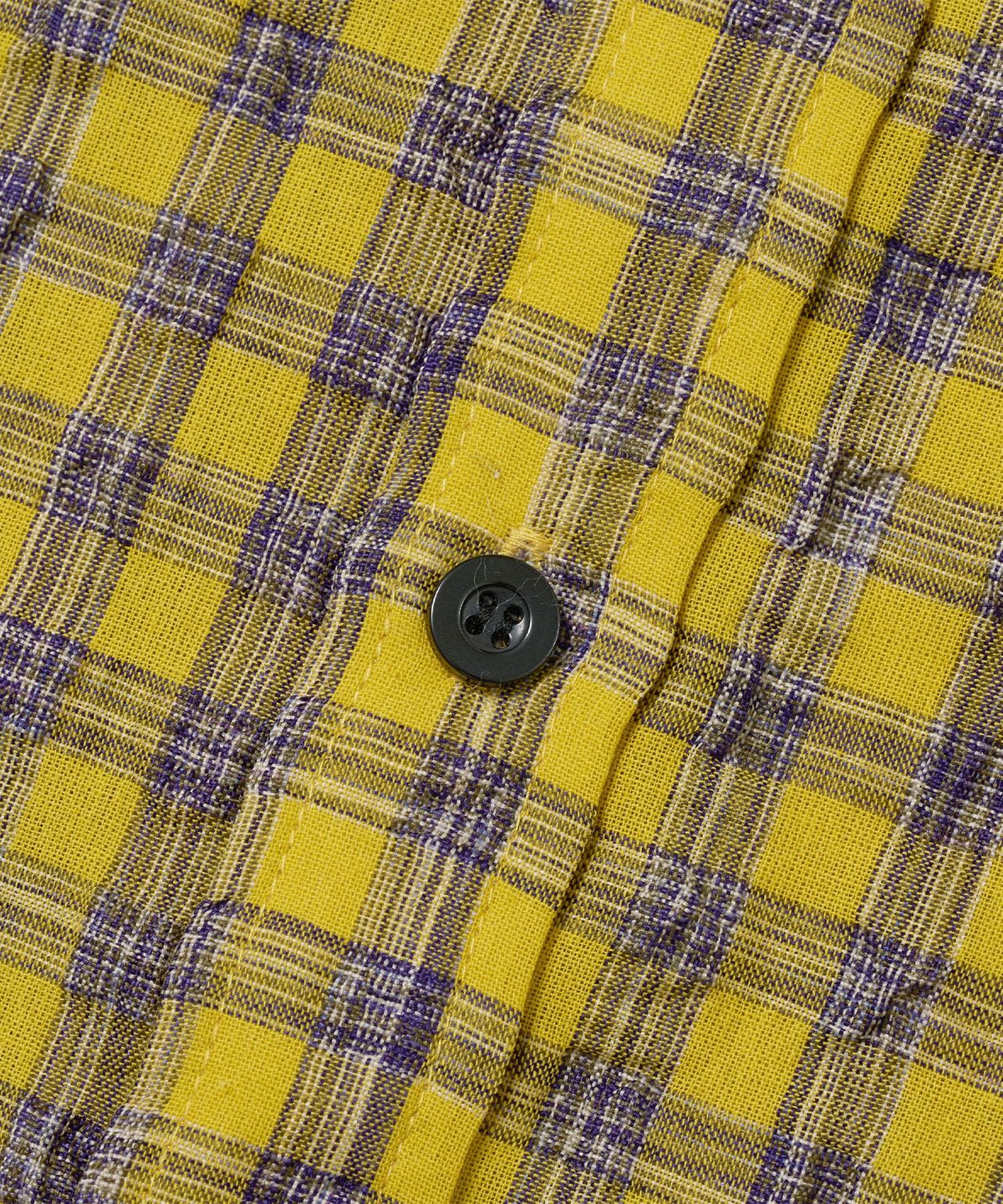 브라운브레스(BROWNBREATH) TAG CHECK HALF SHIRTS - YELLOW