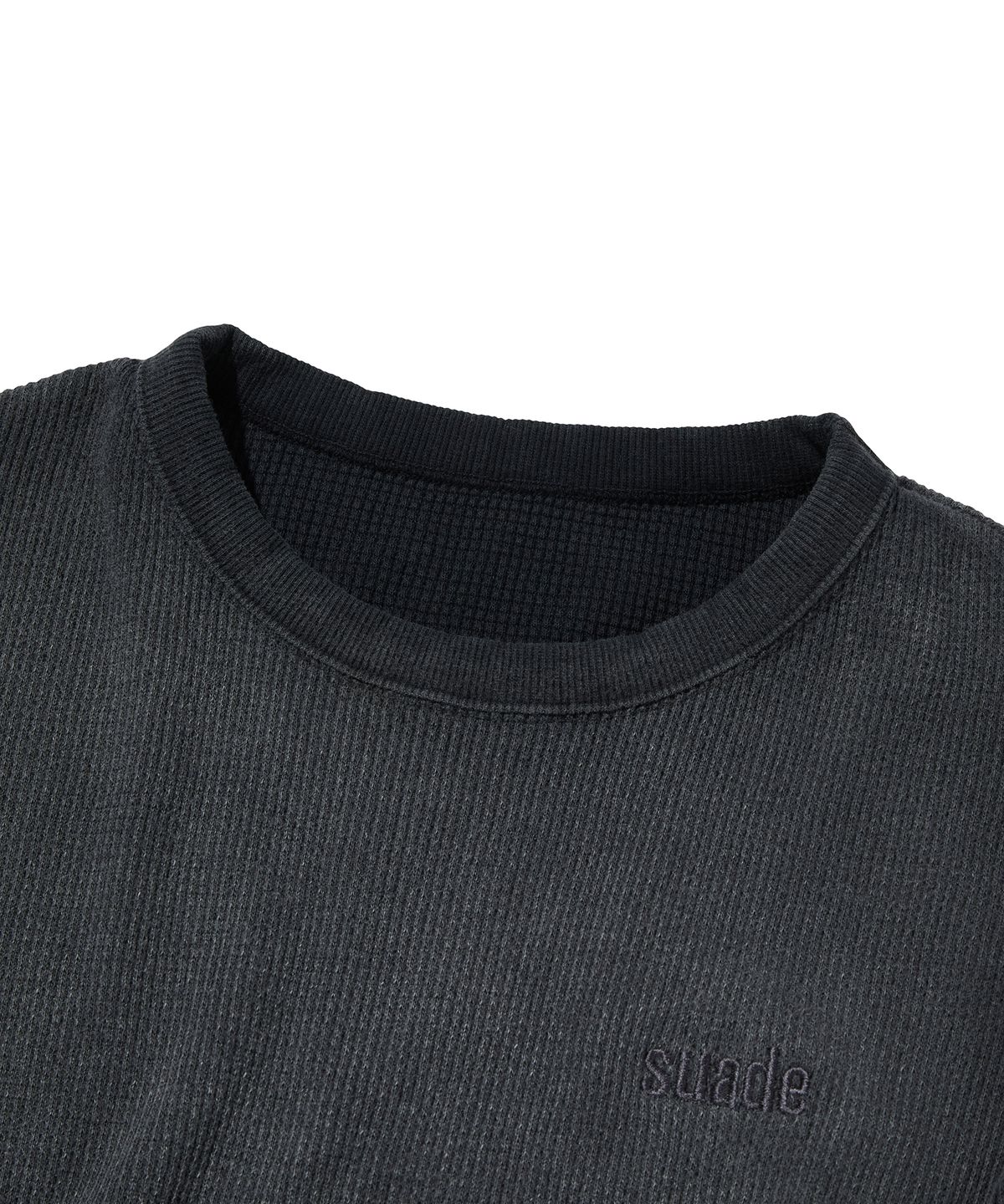스웨이드(SUADE) WASHED THERMAL LOGO TEE [BLACK]
