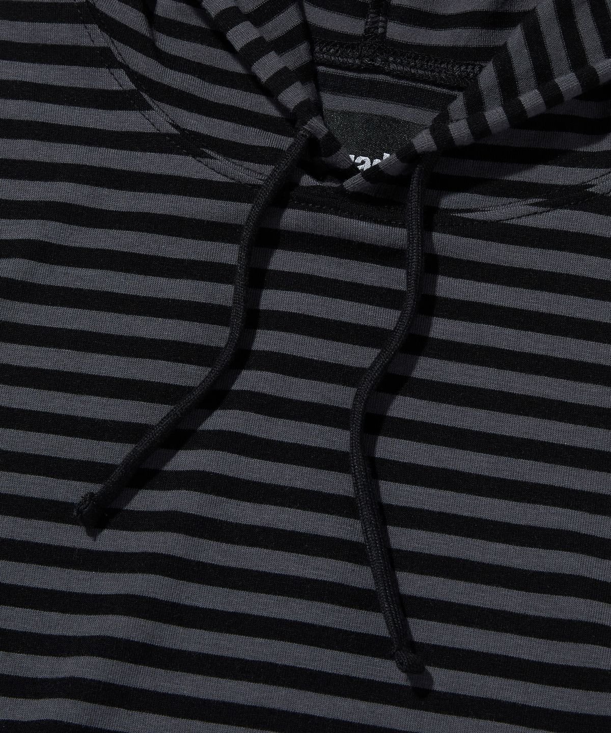 스웨이드(SUADE) STRIPE HOODED TEE [BLACK]