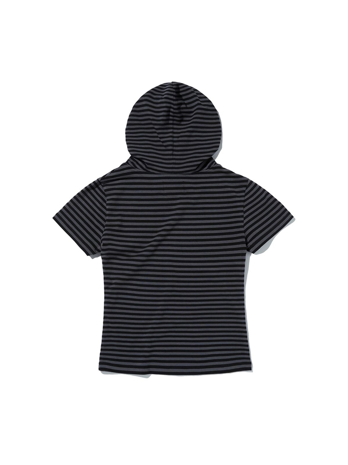스웨이드(SUADE) STRIPE HOODED TEE [BLACK]