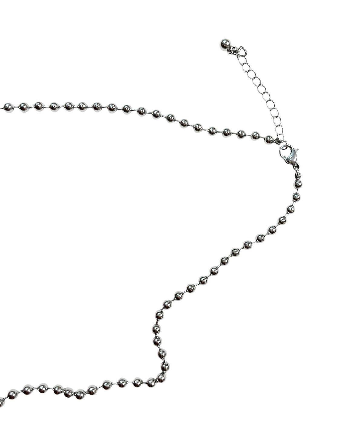 스케이터락(SK8ER ROCK) Big Star Ball Chain Surgical Steel Necklace ((steel))