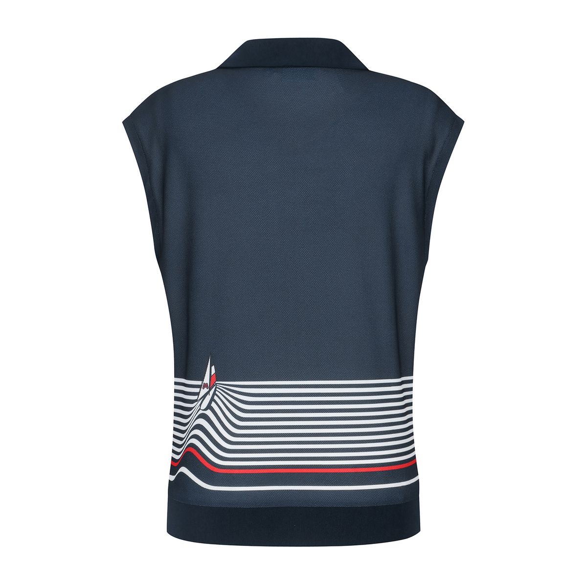 마틴골프(MARTINE GOLF) Stripe Print Sleeveless Shirts_Navy