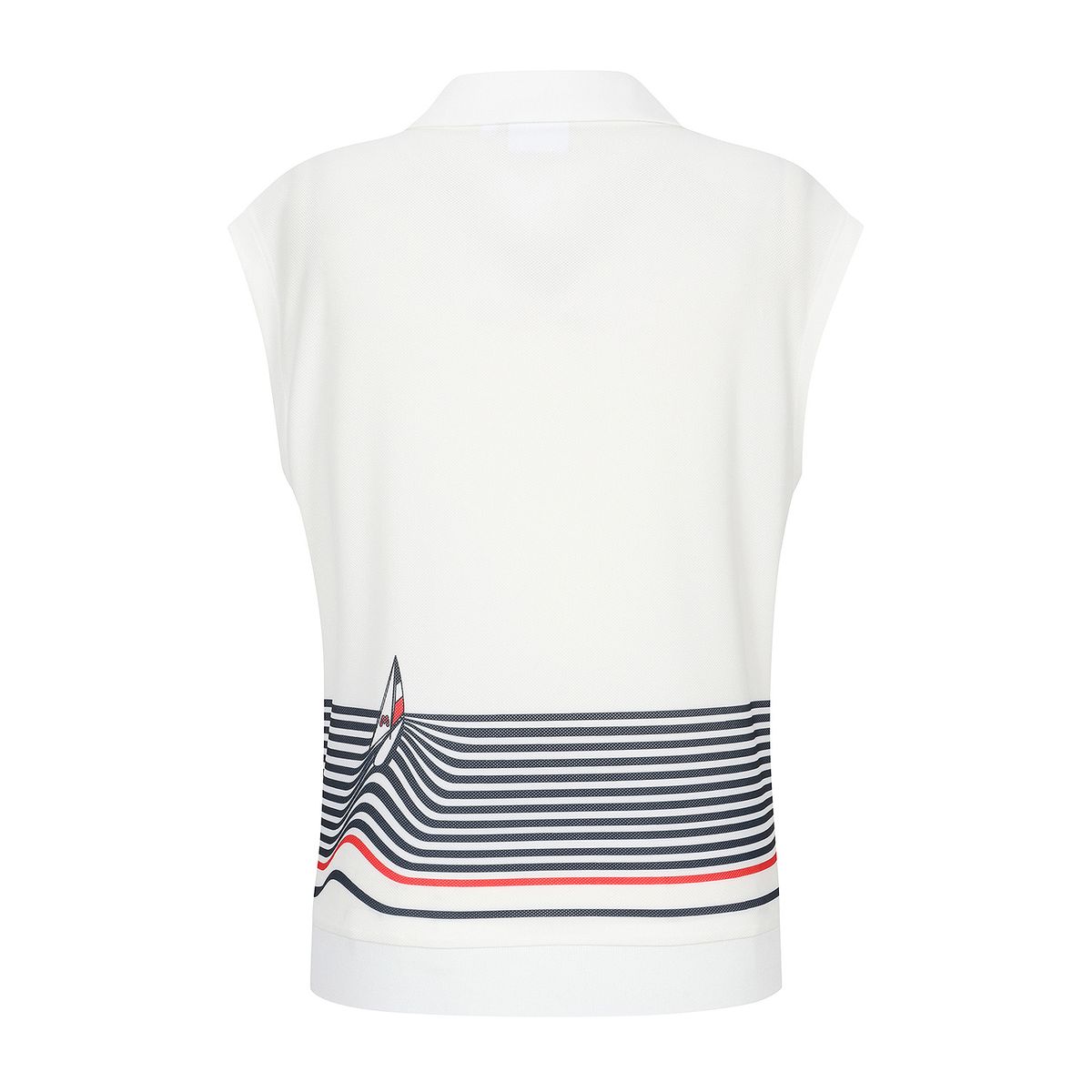 마틴골프(MARTINE GOLF) Stripe Print Sleeveless Shirts_White