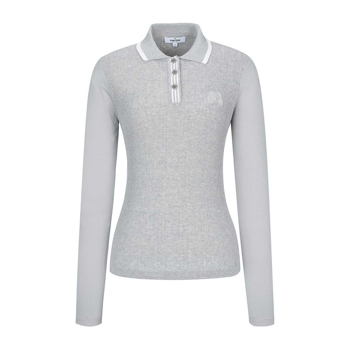 마틴골프(MARTINE GOLF) Ribbed Knit Cooling Sleeve T-Shirts_M/Grey