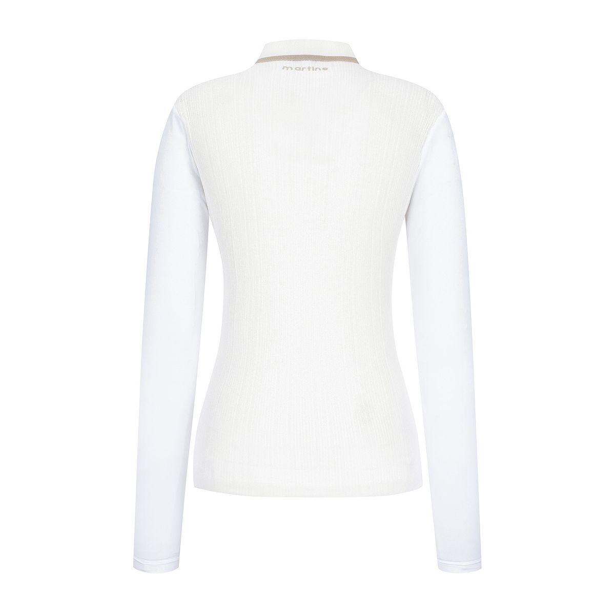 마틴골프(MARTINE GOLF) Ribbed Knit Cooling Sleeve T-Shirts_White