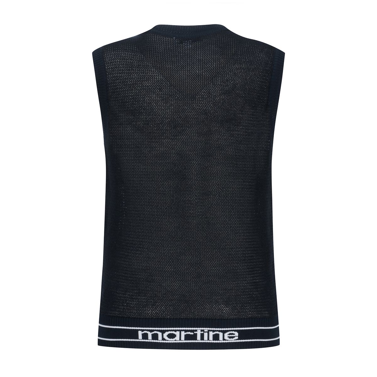 마틴골프(MARTINE GOLF) Mesh round Neck Knit Vest_Navy