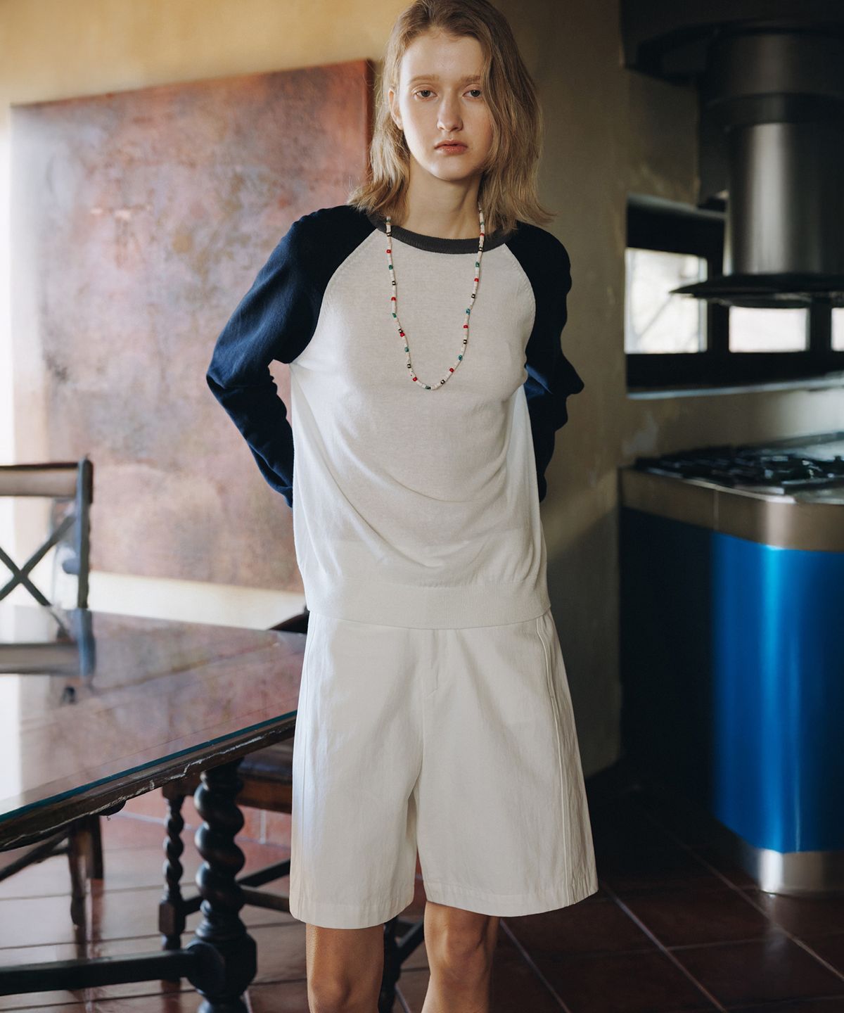 앤니즈(ANDNEEDS) Buzz wide half pants (white)