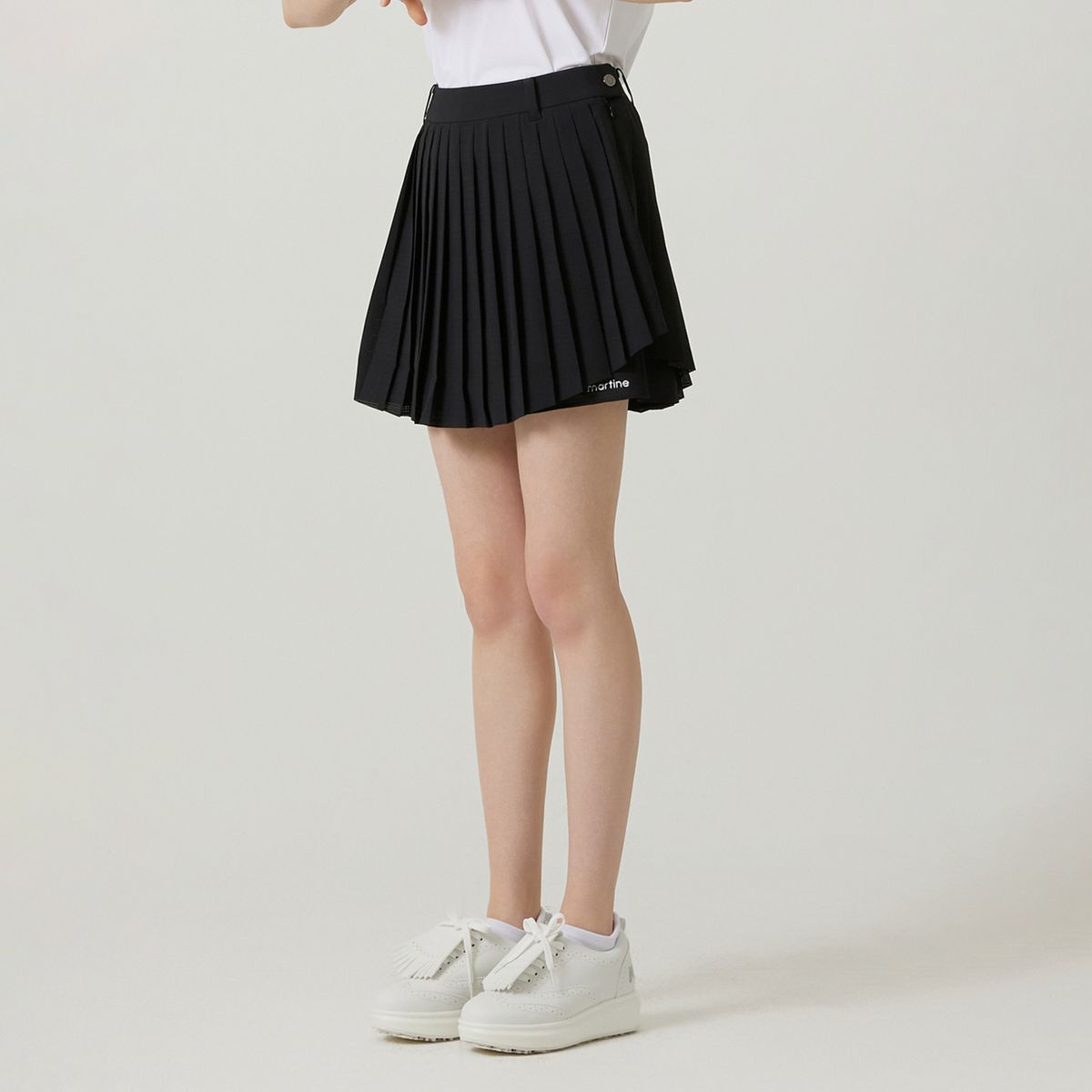 마틴골프(MARTINE GOLF) Pleats Wrap Culottes_Black
