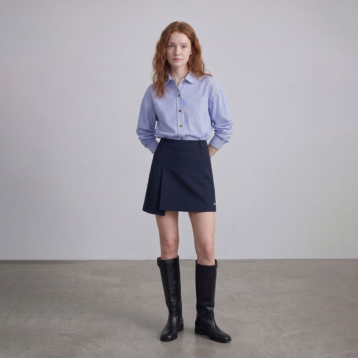 마틴골프(MARTINE GOLF) Unbalance Culottes_Navy