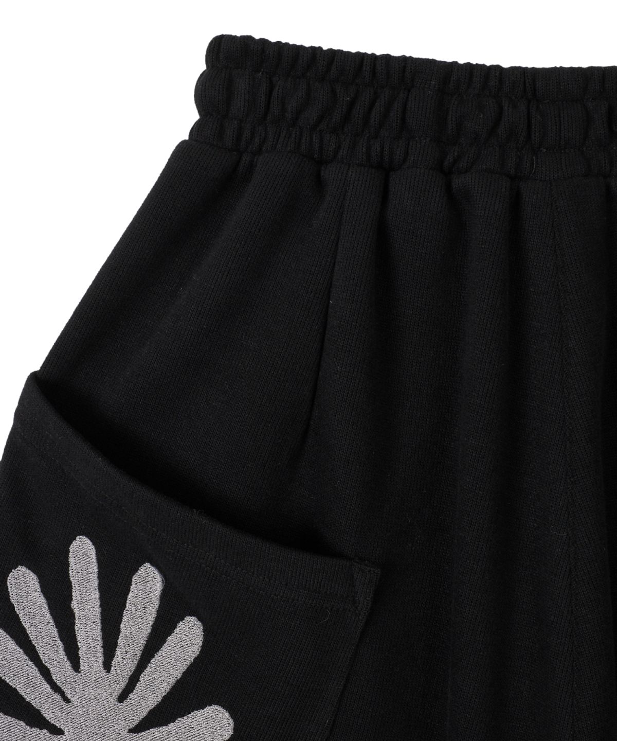 단델(DANDEL) DD symbol sweat bermuda pants (BLACK)