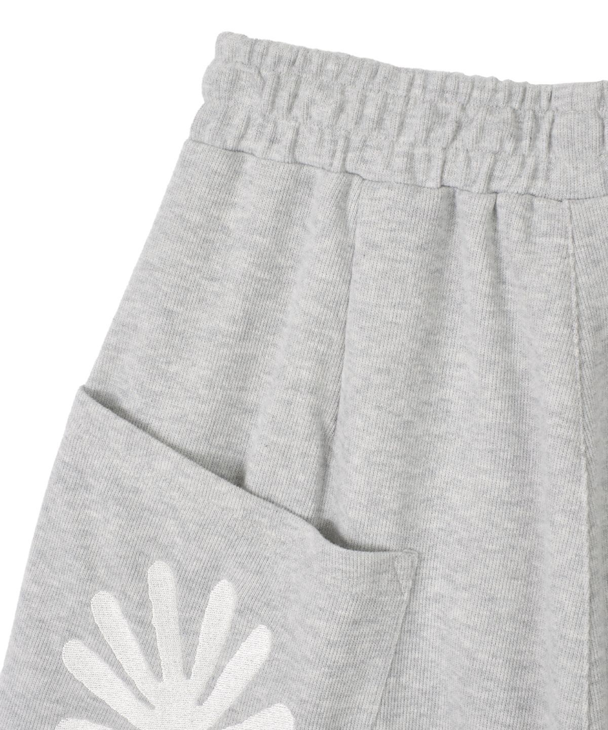 단델(DANDEL) DD symbol sweat bermuda pants (GREY)