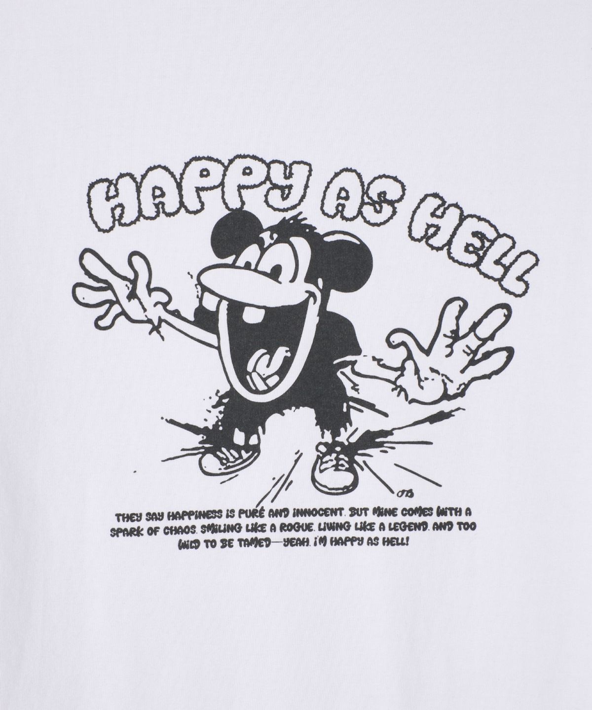 단델(DANDEL) DD happy as hell tee (WHITE)