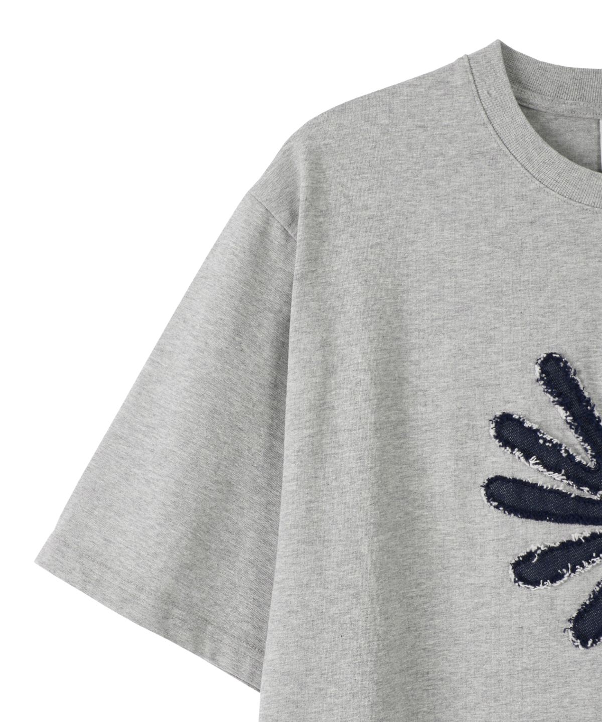 단델(DANDEL) DD symbol applique tee (GREY)