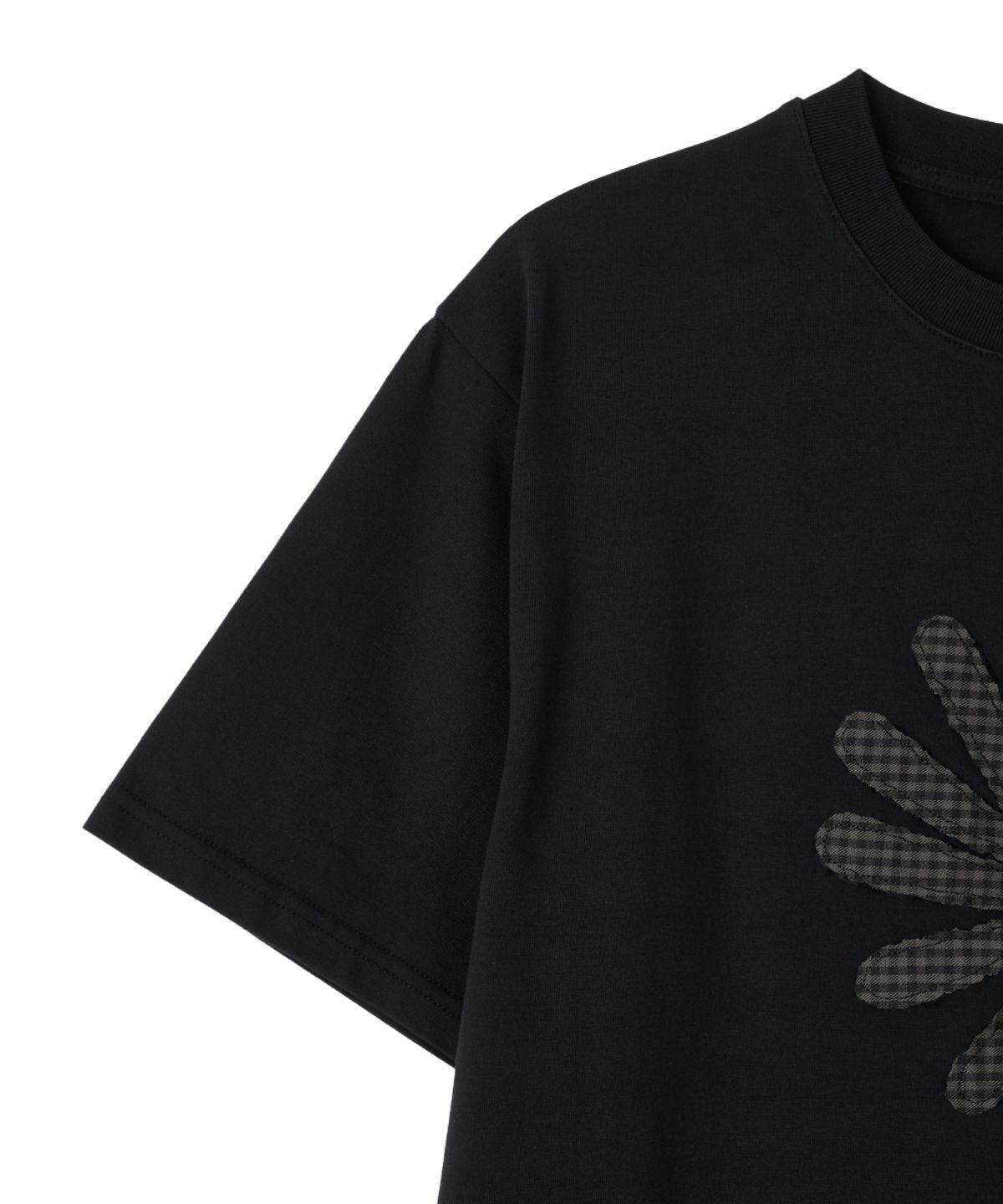 단델(DANDEL) DD symbol applique tee (BLACK)