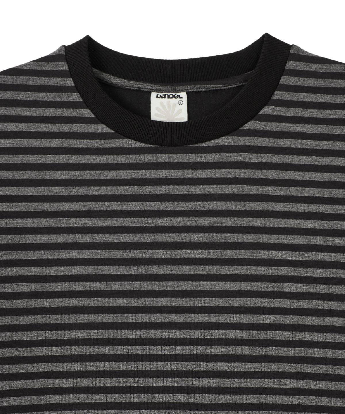 단델(DANDEL) DD murky stripe symbol tee (CHARCOAL)