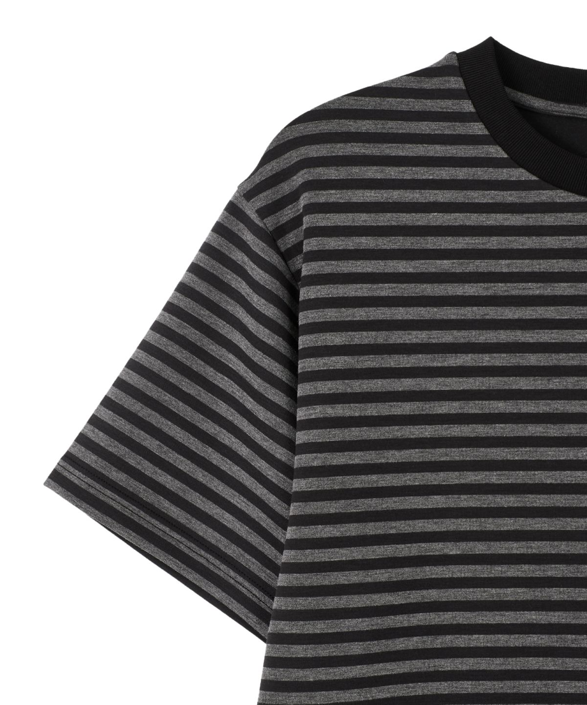 단델(DANDEL) DD murky stripe symbol tee (CHARCOAL)