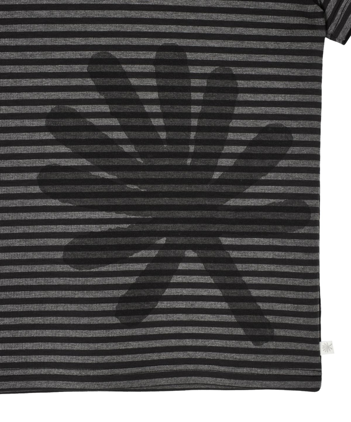 단델(DANDEL) DD murky stripe symbol tee (CHARCOAL)