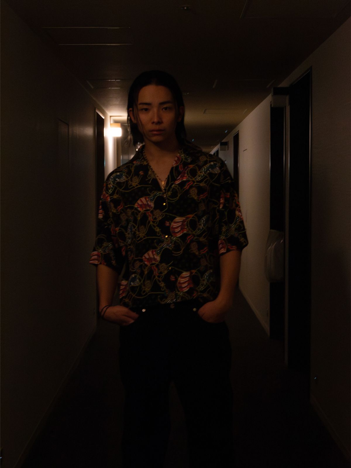 고저(GOZER) A ROPE SHIRT_BLACK
