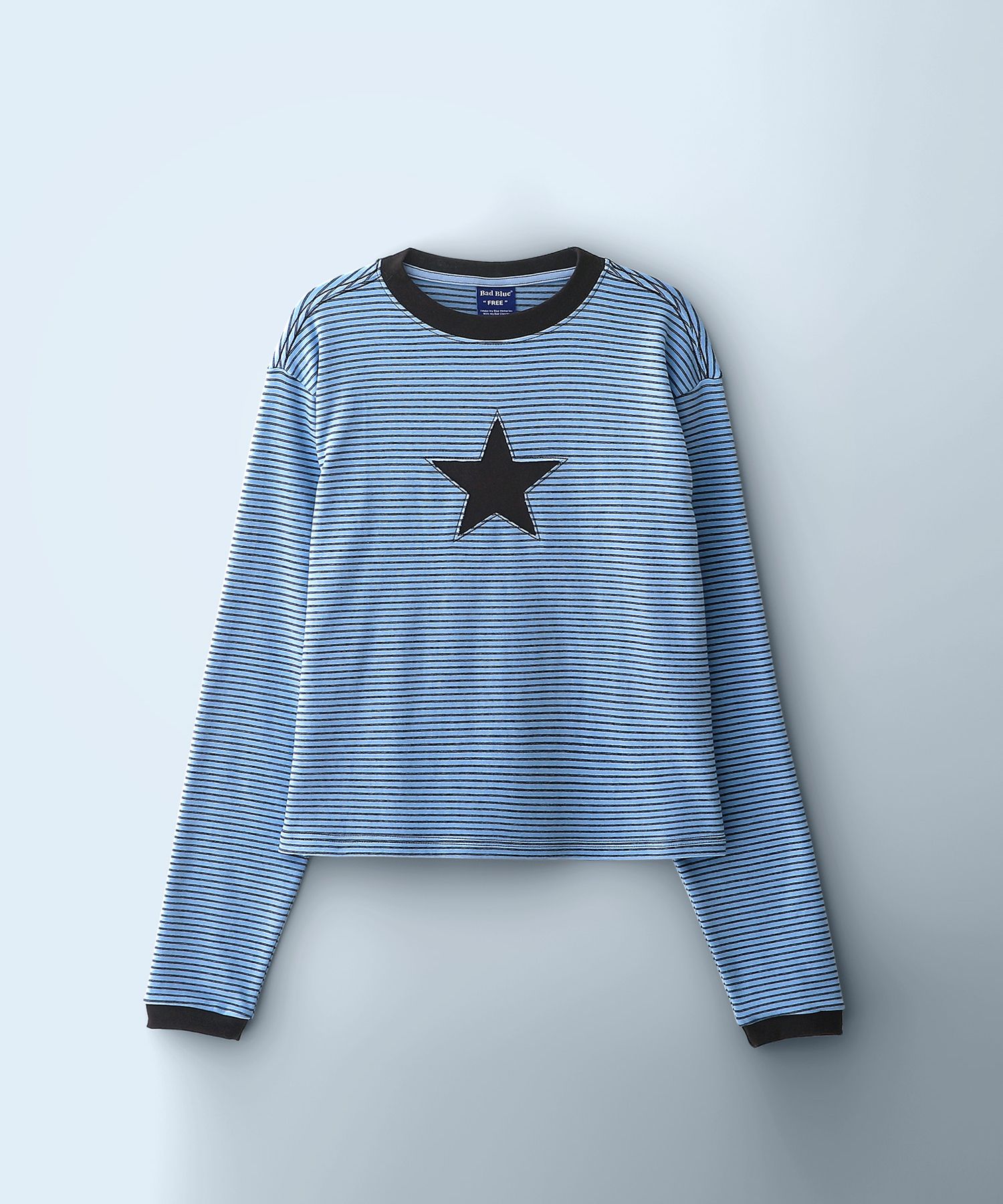 ●Bad Blue● Stripe My Little Star L/S (Blue) MUSINSA | BADBLUE Stripe My Little Star L/S Blue