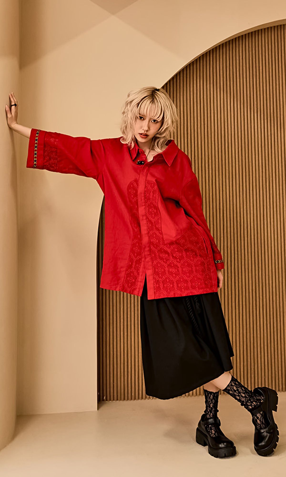 레큘리(RECULER) Rope Culotte Pants Black
