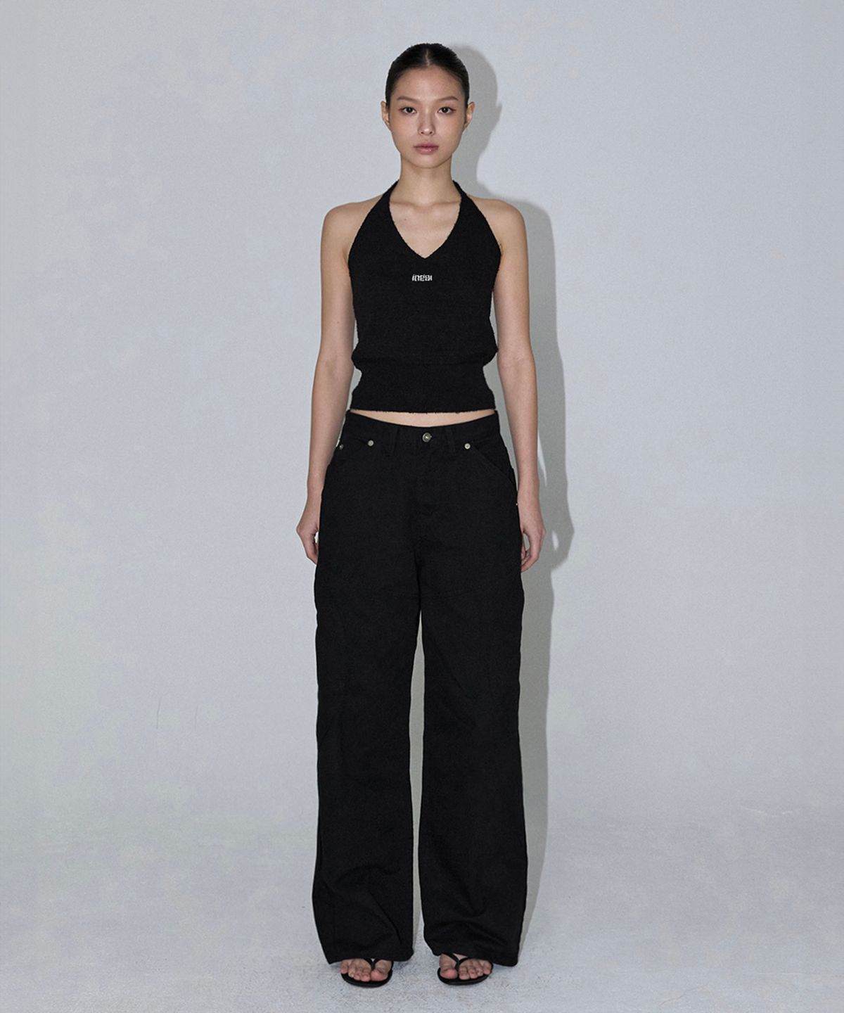 이네기(INEGI) Halter Long Strap Knit (black)