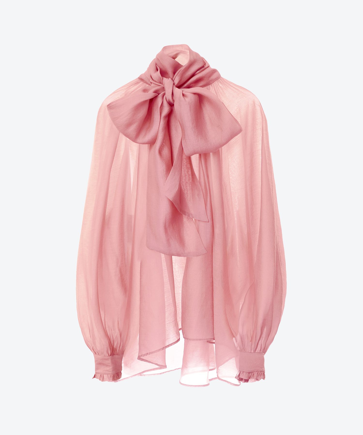 UNTAGE ■ See-through Push Bow Blouse シャツ MUSINSA | UNTAGE See-through Push Bow Blouse (Pink)_UTS-FS43