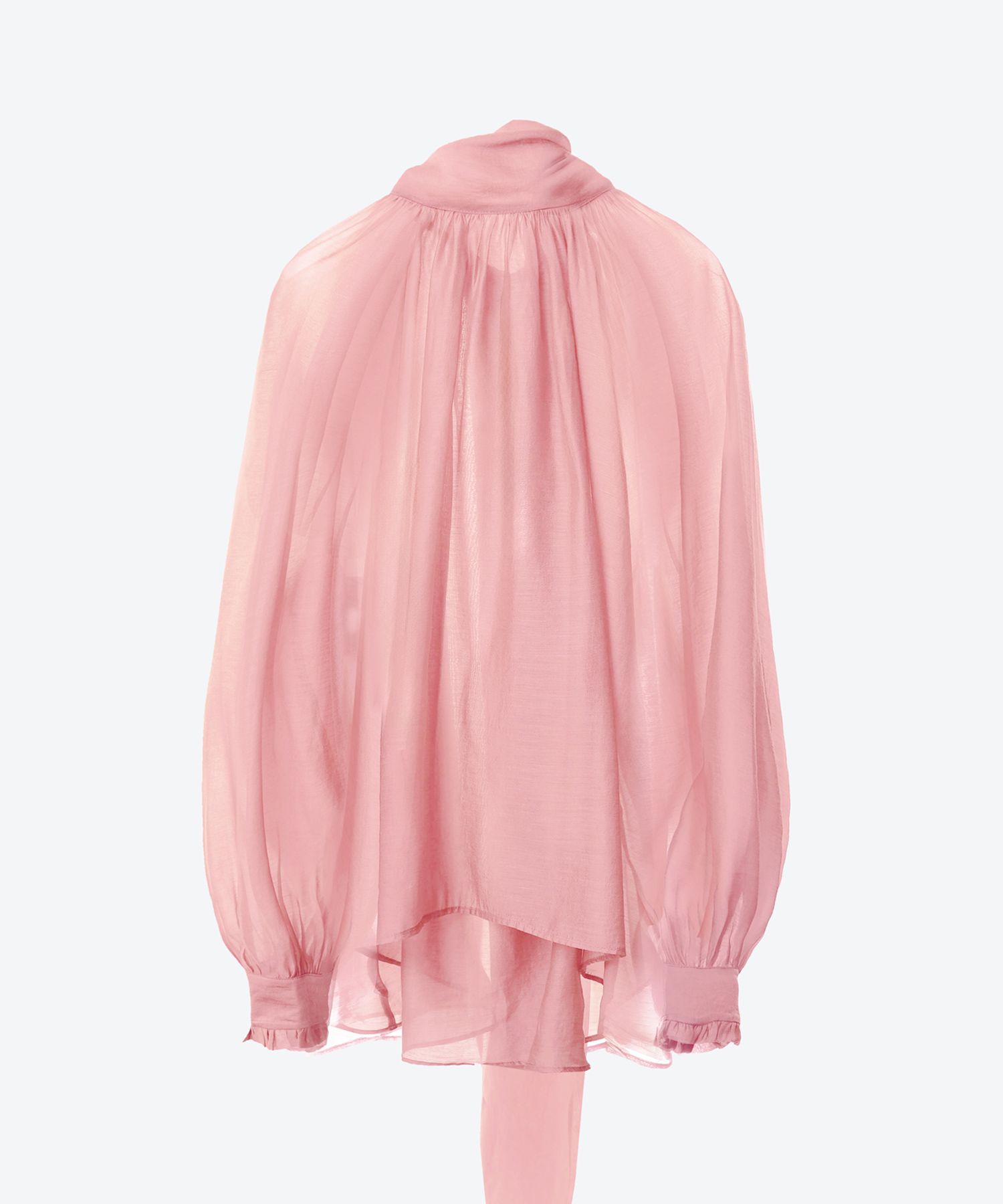 UNTAGE ■ See-through Push Bow Blouse シャツ MUSINSA | UNTAGE See-through Push Bow Blouse (Pink)_UTS-FS43