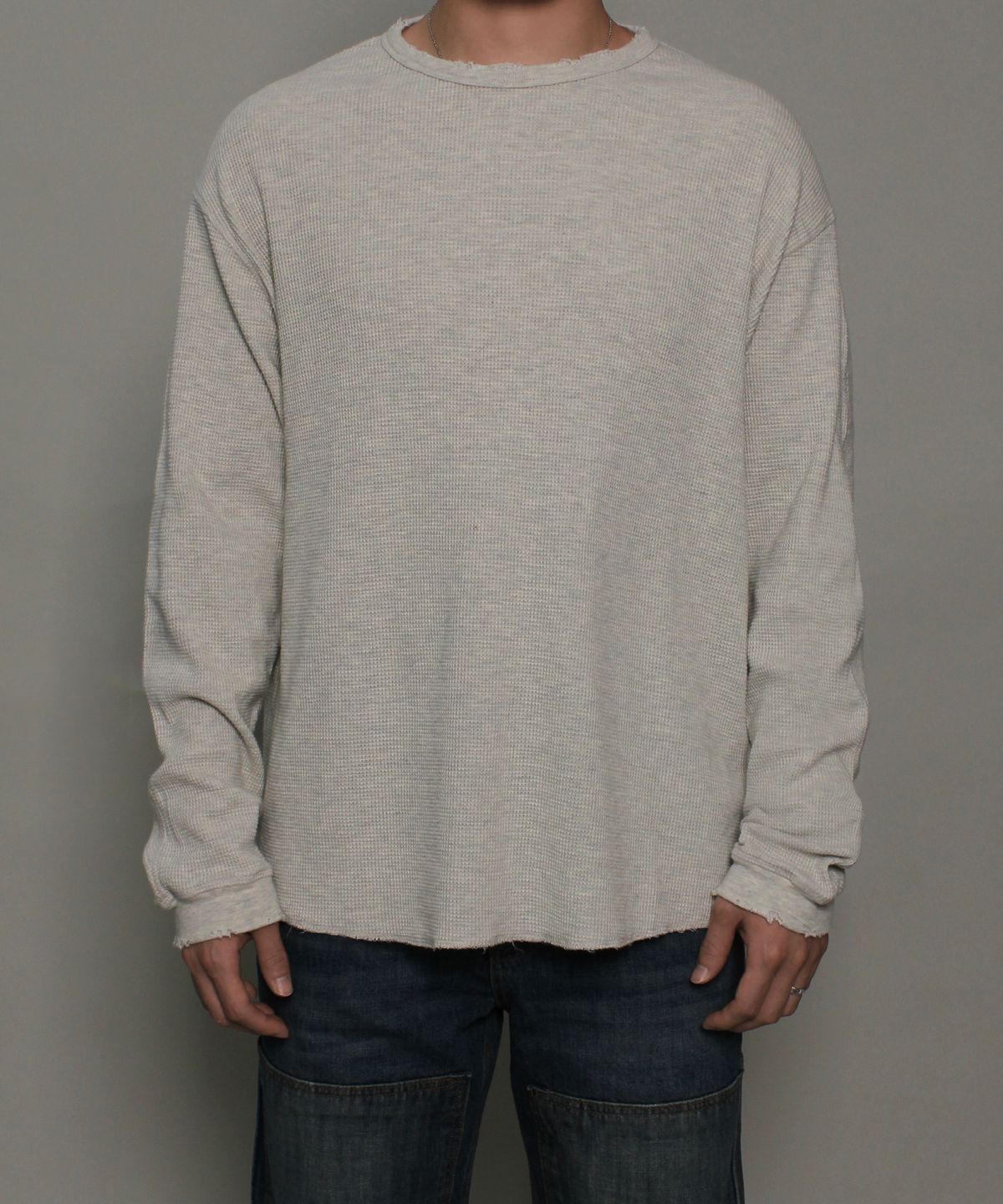 러스틱클럽(RUSTICCLUB) VINTAGE WAFFLE LONG SLEEVE_OATMEAL