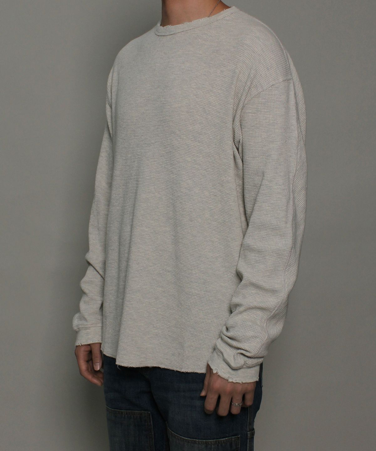 러스틱클럽(RUSTICCLUB) VINTAGE WAFFLE LONG SLEEVE_OATMEAL