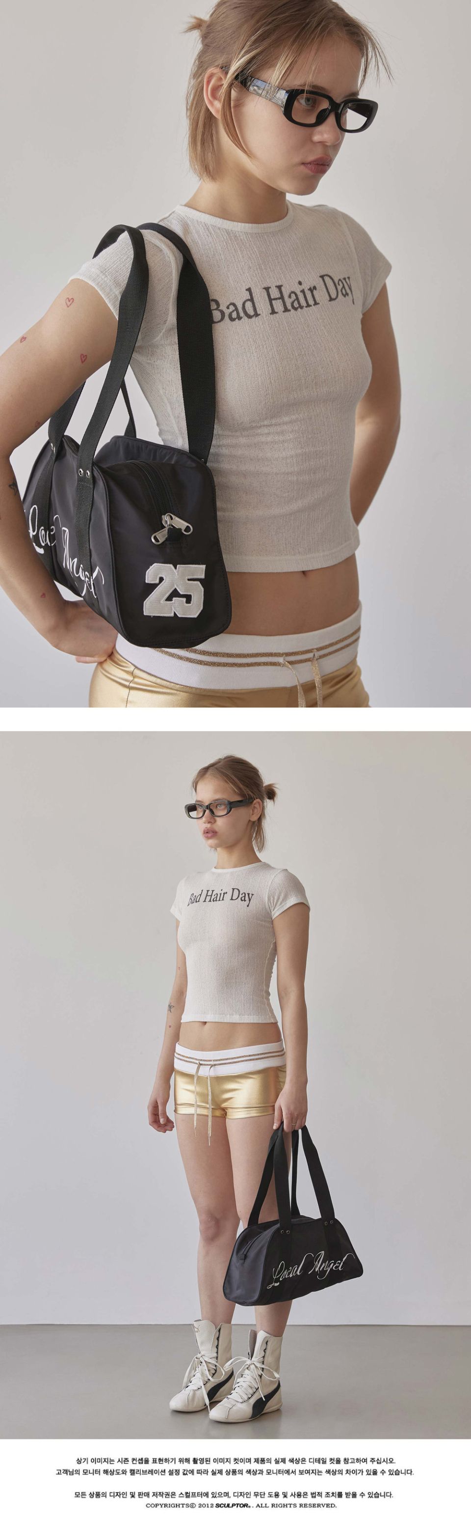 MUSINSA | SCULPTOR Local Angel Gym Bag Black