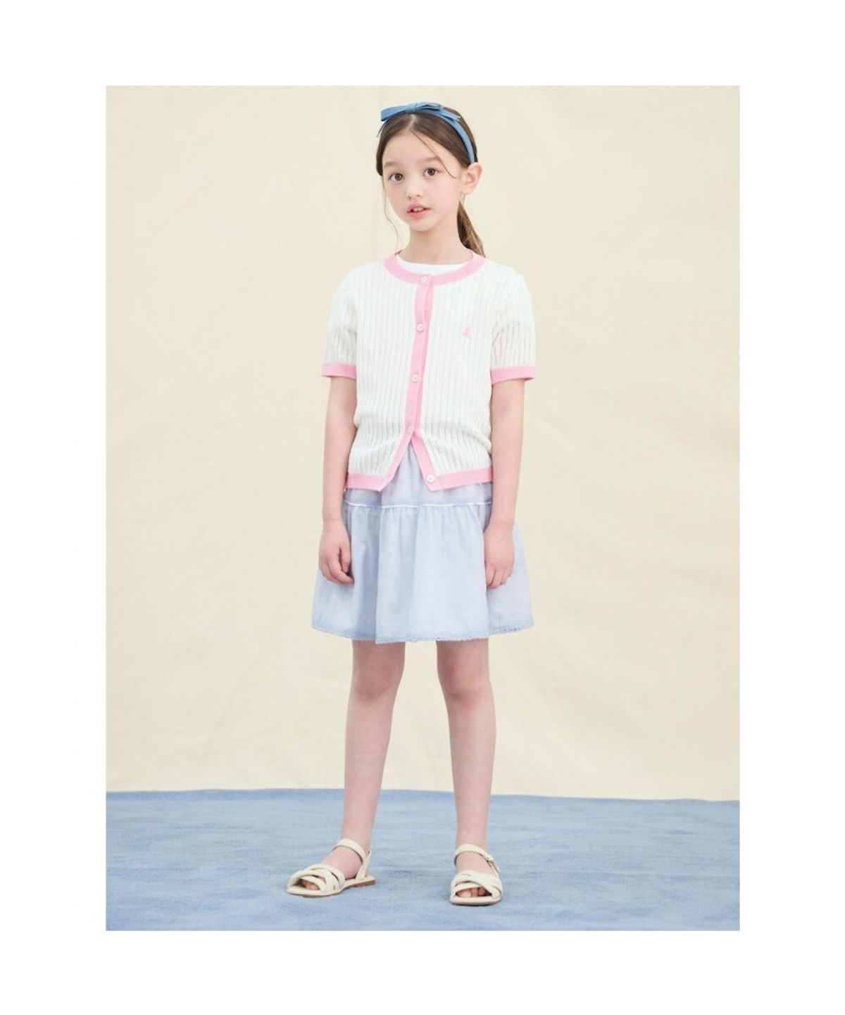 빈폴 키즈(BEANPOLE KIDS) 여아 크로쉐 가디건  아이보리 (BI545AG030)